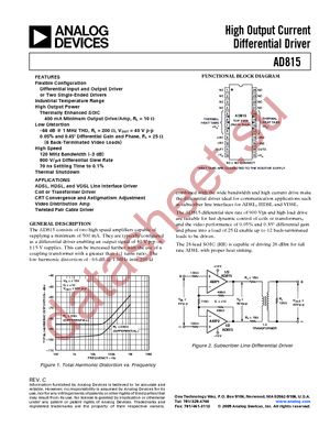 AD815ARB-24-REEL datasheet  